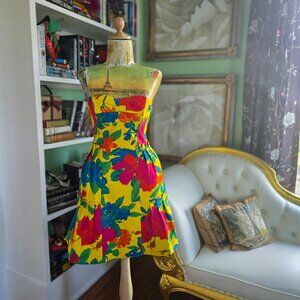 NWT Nanette Lepore “Frida’s Frock” Strapless Floral Mini Dress, Size 0